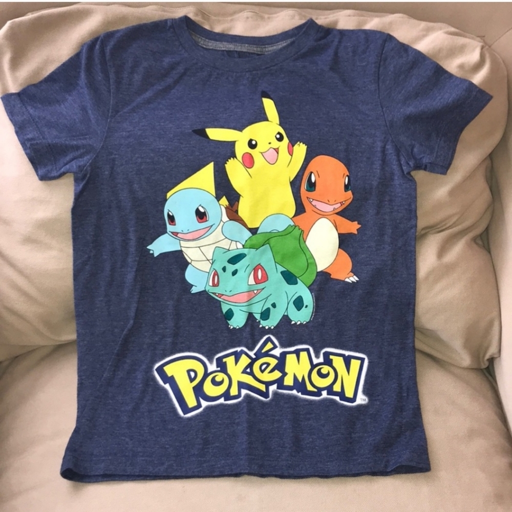 POKÉMON SHIRT SLEEVE TEE SHIRT MEDIUM UNISEX BLUE OLD NAVY ☆